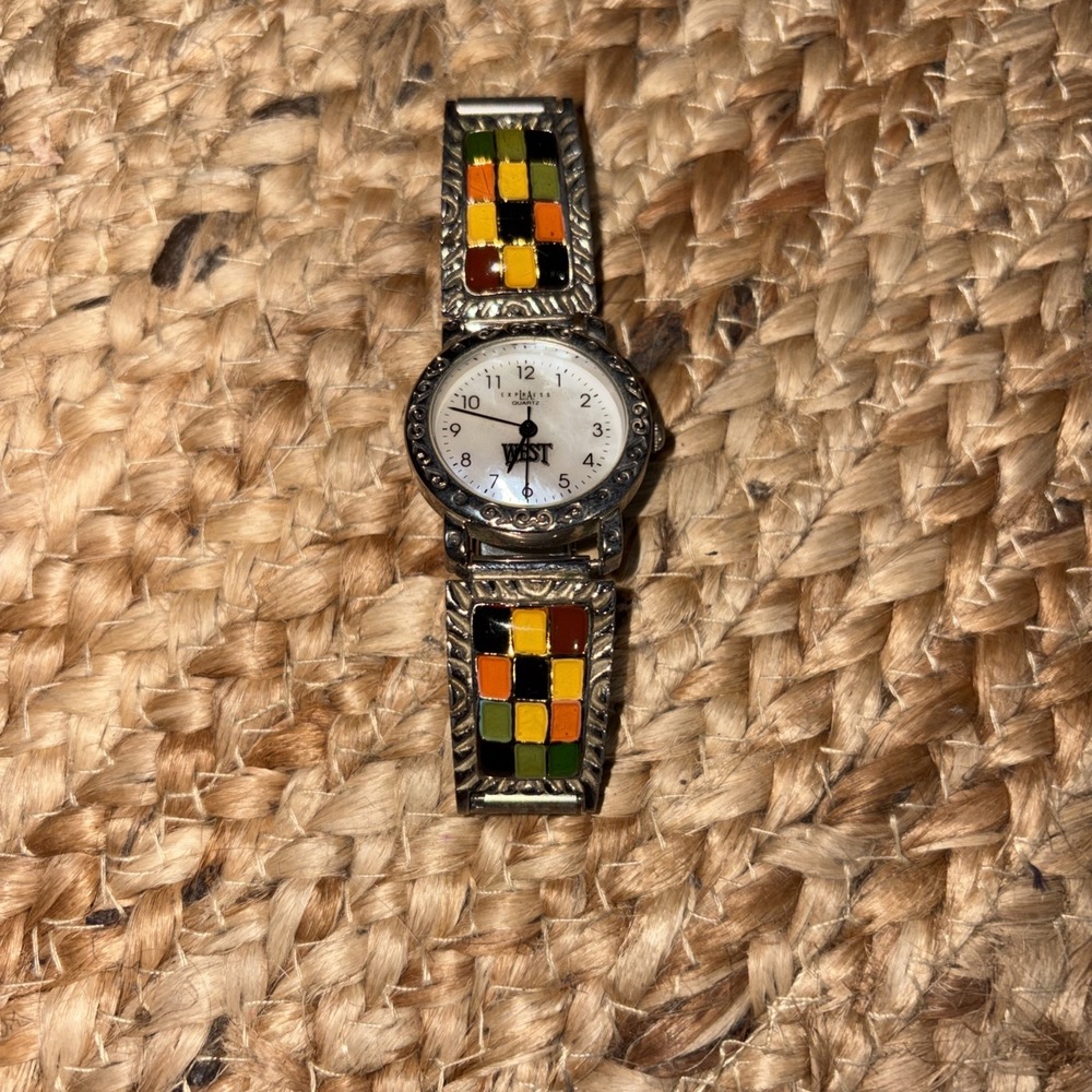 LA Express Analog Mosaic Band Wristwatch Expansion Band Quartz Movement
